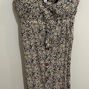 Floral midi sleeveless dress